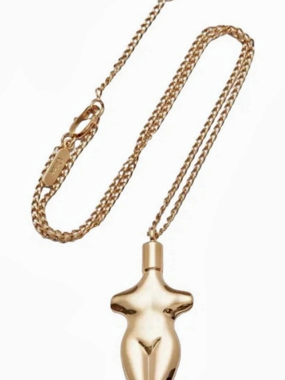 Chloé Femininities Torso Pendant Necklace Gold Toned Brass